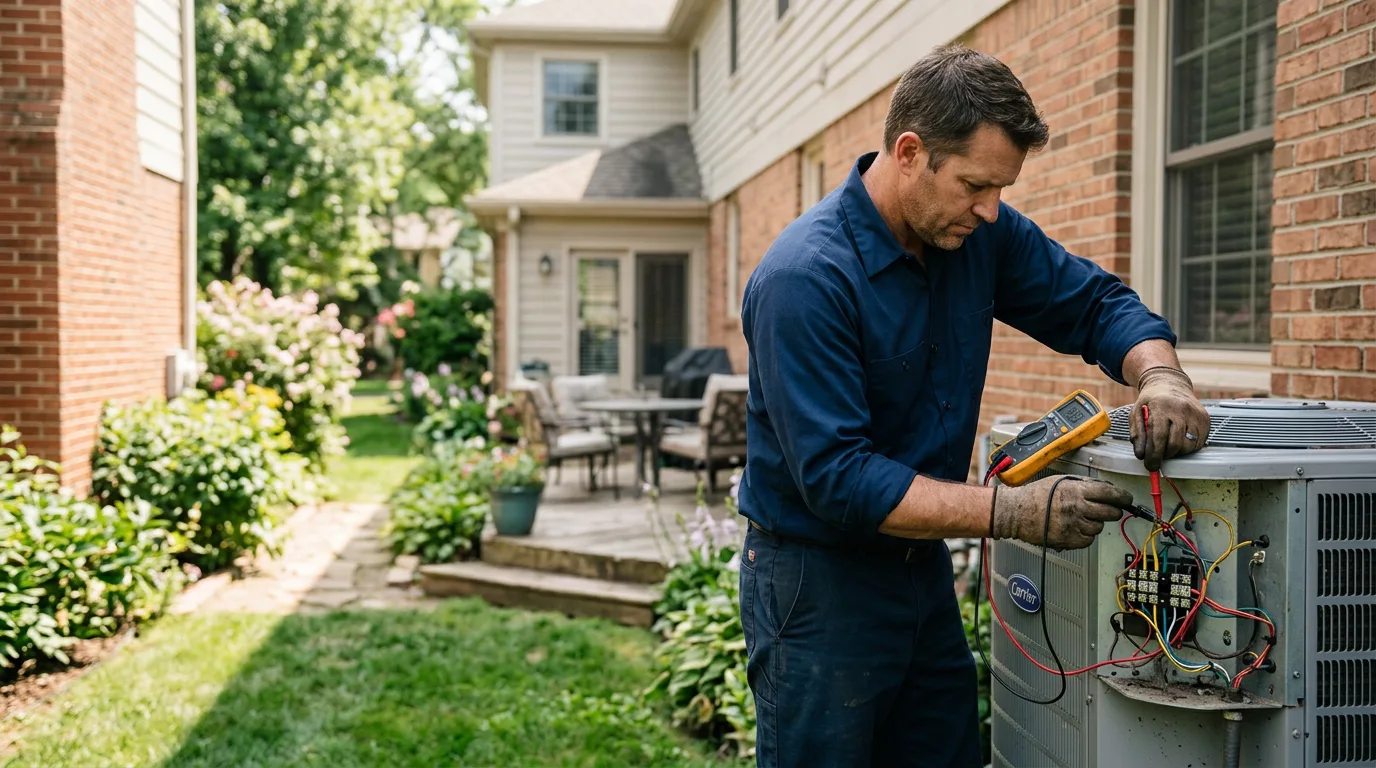 HVAC technician working near Sheldon, VT